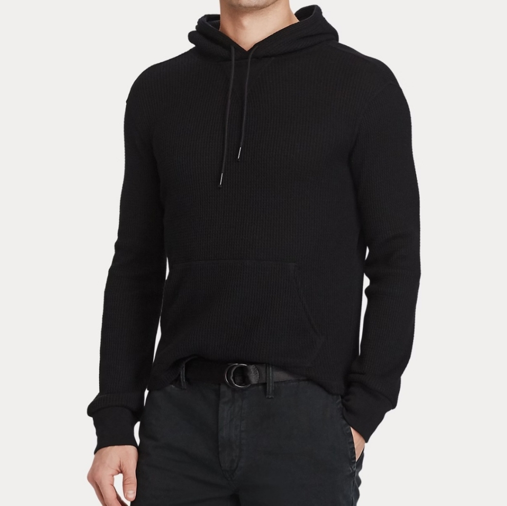 Polo Ralph Lauren Waffle Cotton-Blend Hoodie Size M